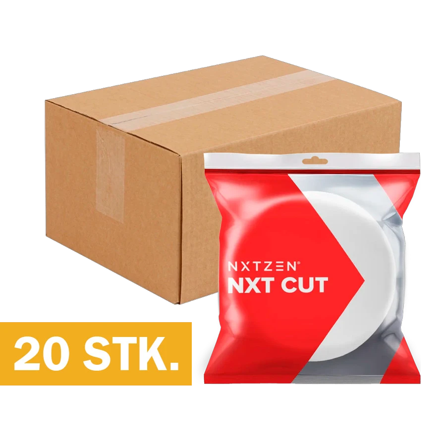 NXTZEN Cut 75mm Hvid Ekstra Fin polerpuder 20 stk kassekøb erhverv