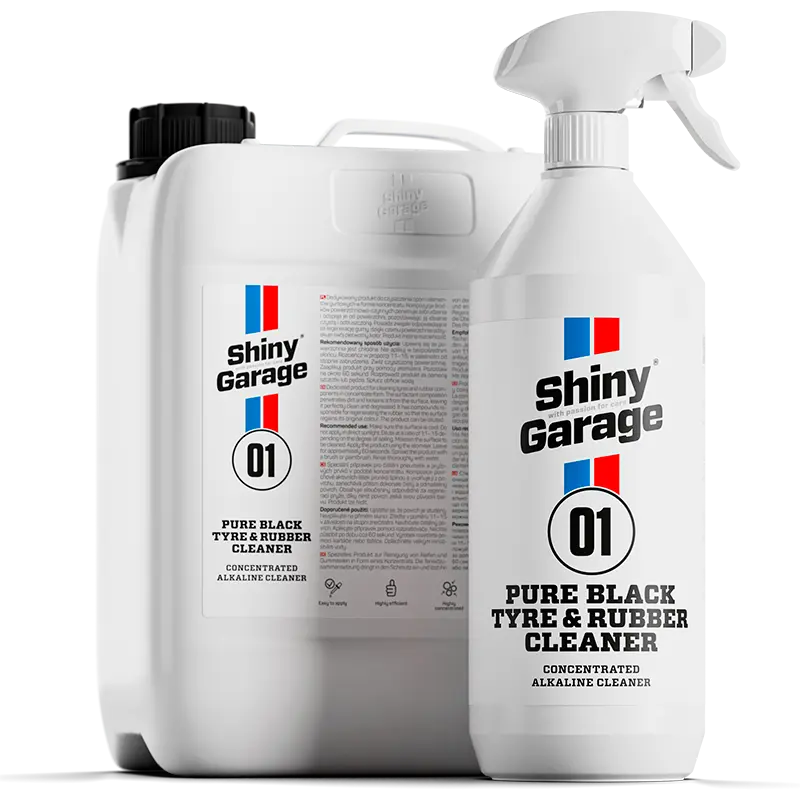Shiny Garage Pure Black Tyre & Rubber Cleaner dækrens 1000ml + 5000ml
