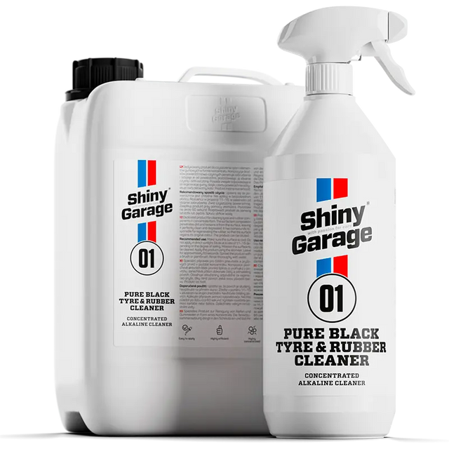 Shiny Garage Pure Black Tyre & Rubber Cleaner dækrens 1000ml + 5000ml
