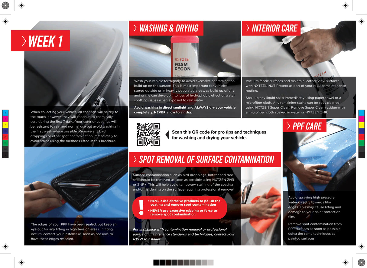 NXTZEN Car Care Guide Brochure