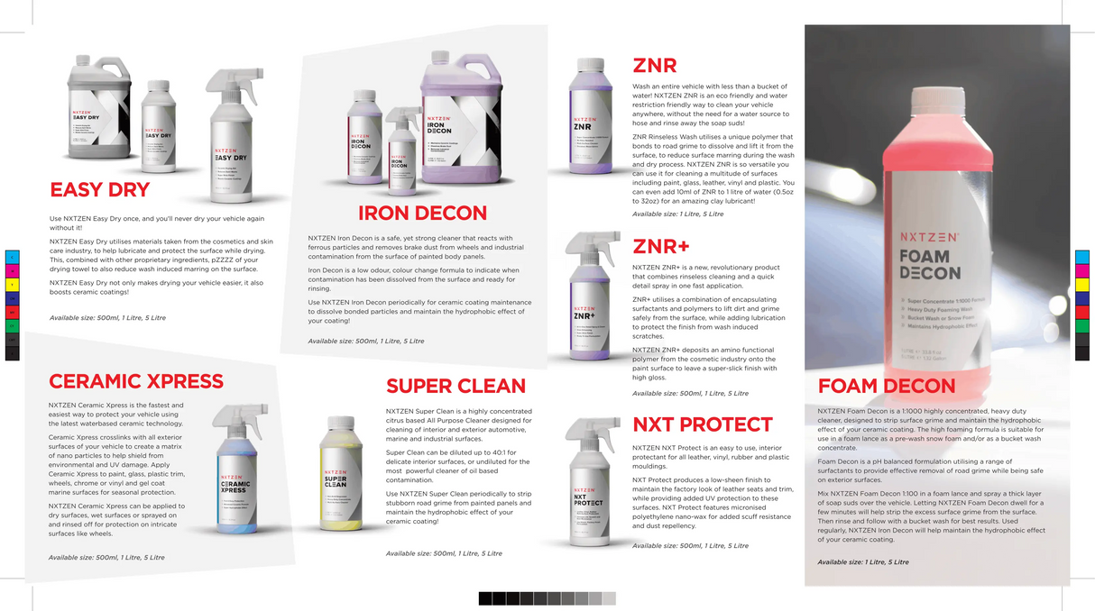 NXTZEN Car Care Line Brochure