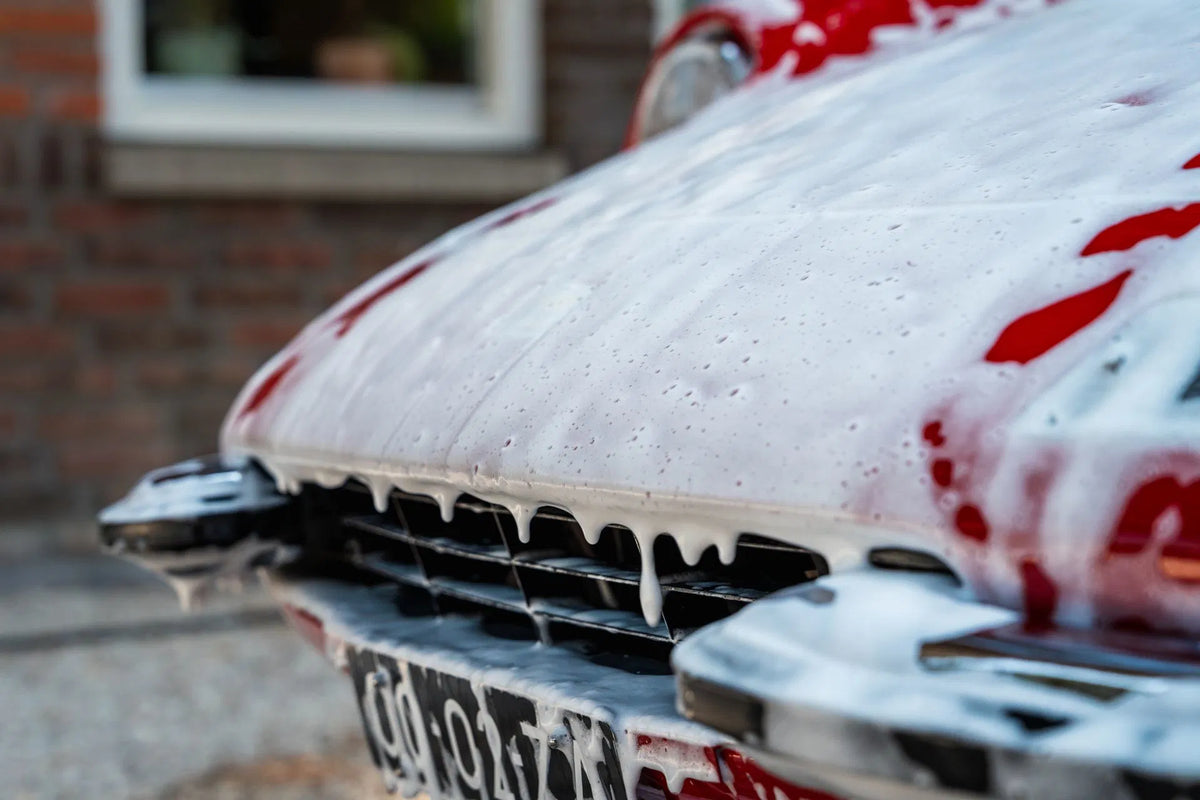 Monello Artico Magico snowfoam sprøjtes på bil