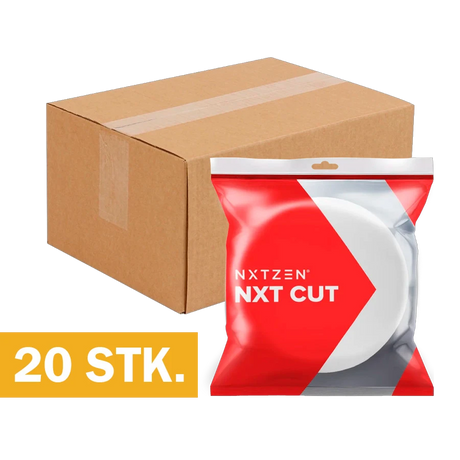 NXTZEN Cut 75mm Hvid Ekstra Fin polerpuder 20 stk kassekøb erhverv