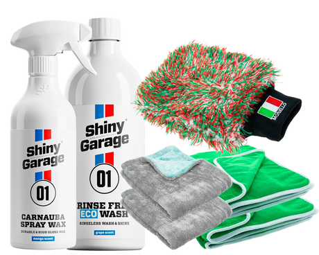 Skyllefri bilvask pakke med bilvoks